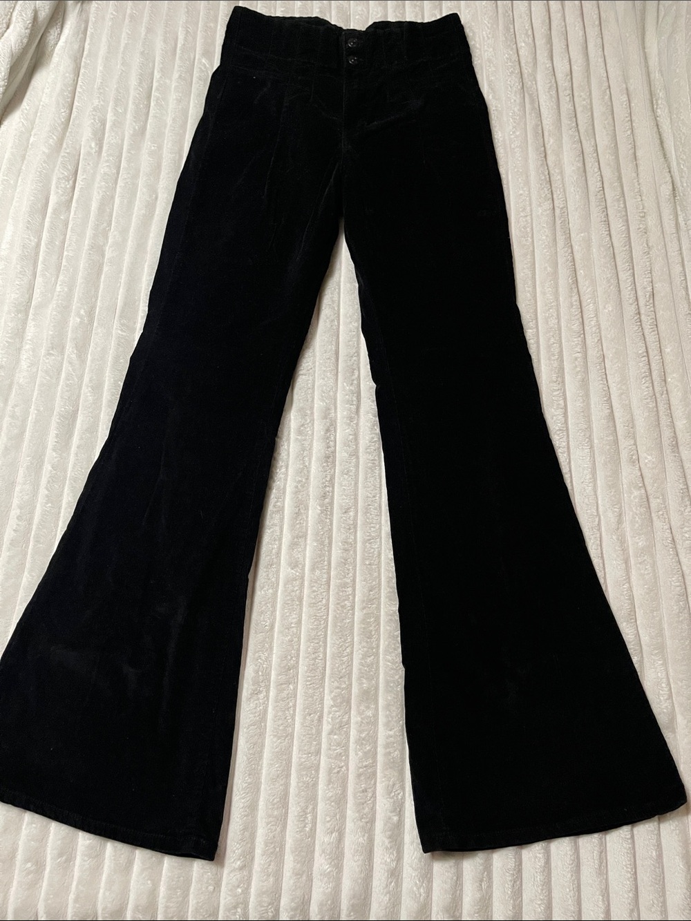 We the Free Velour Black Wide Leg Pant | Size 27